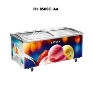 Congélateur Vitrine Horizontal ASTECH FH850SCAA – 761 L, NoFrost, Vitrine Coulissante, Classe A+
